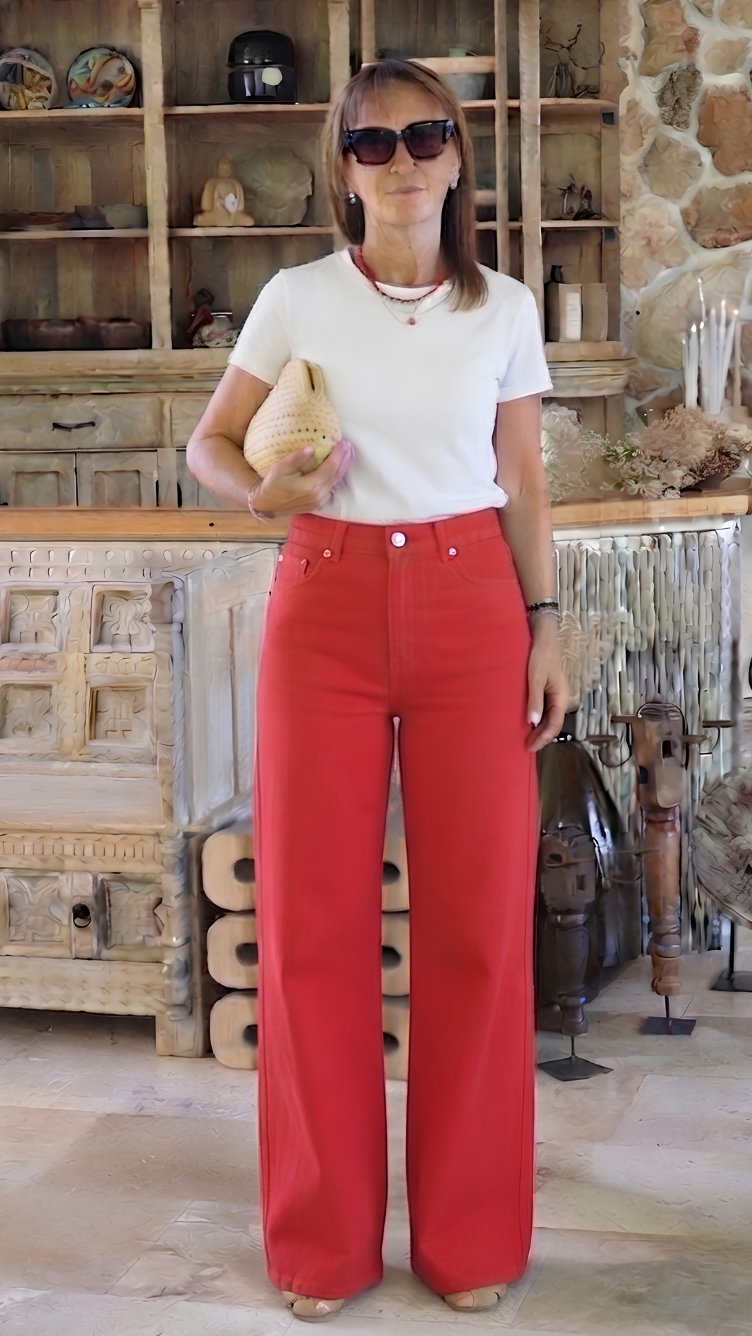 Kırmızı Tensel Jean