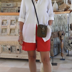 Oversize Pamuk Gömlek Beyaz