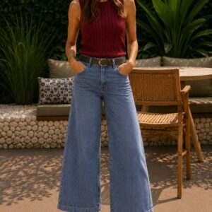 Mavi Kemerli Tensel Jean