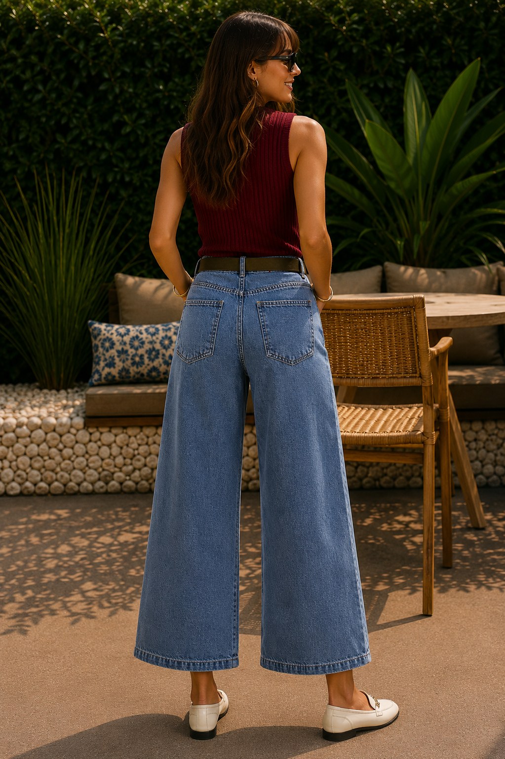 Mavi Kemerli Tensel Jean