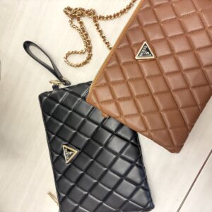 Guess Clucth Deri Dokulu Siyah Çanta - Çanta | Banu Butik