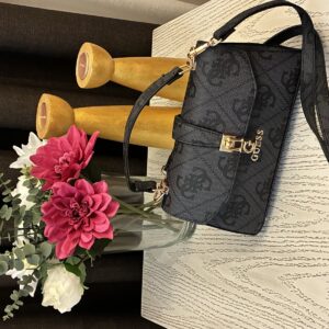 Guess Monogramlı Siyah Mini Çanta - Çanta | Banu Butik
